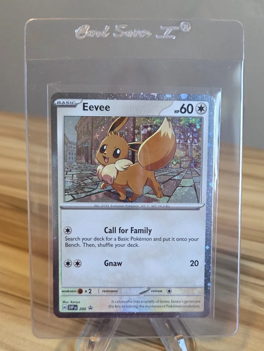 Eevee Cosmo Holo Pokemon Trading Card Promo Card #200 Scarlet & Violet Promo